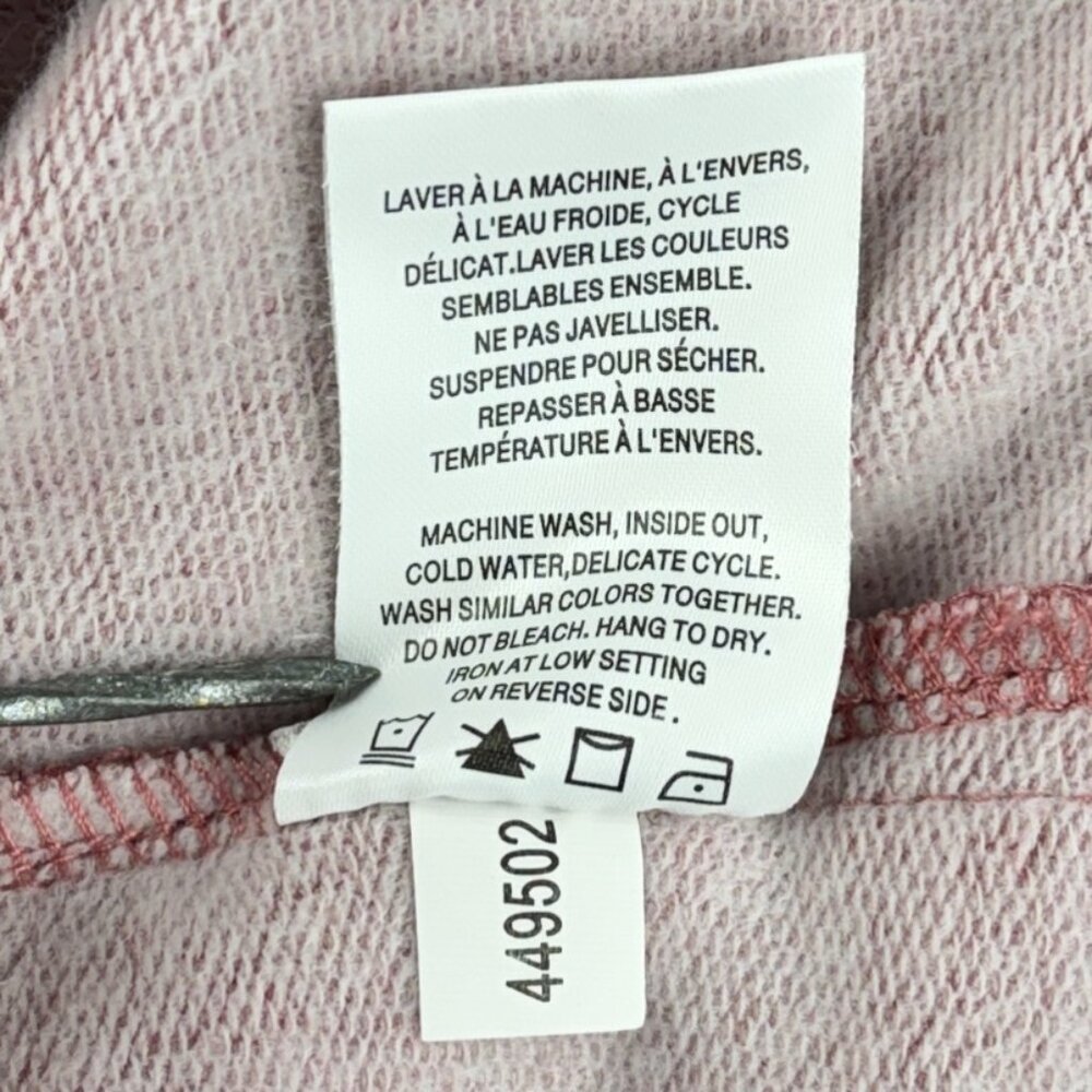 Hyba Reitmans Pink Mock Neck Sweatshirt Dress L Heathered Tunic Snap Cuff Fleece - Picture 9 of 9